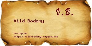 Vild Bodony névjegykártya
